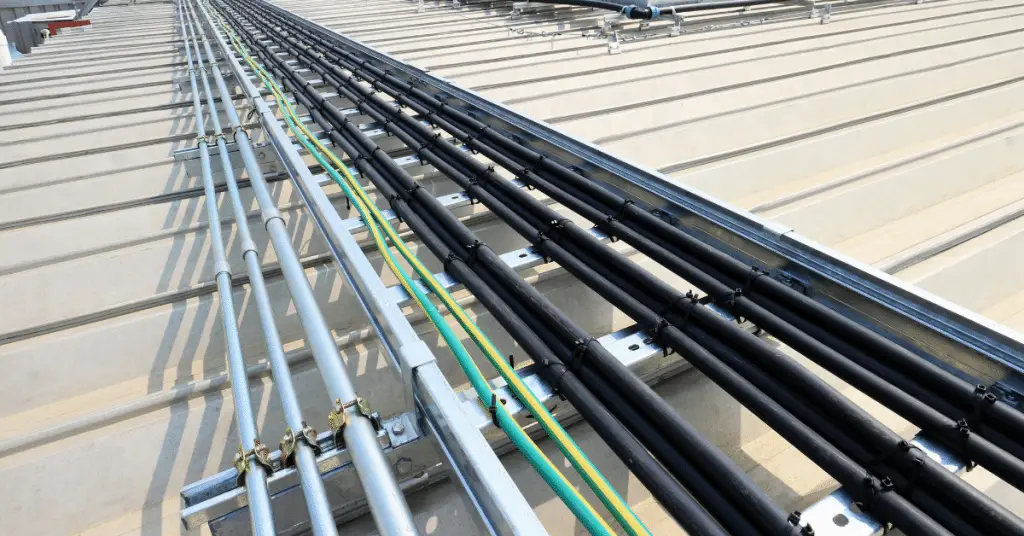 cable installation for solar rooftop system