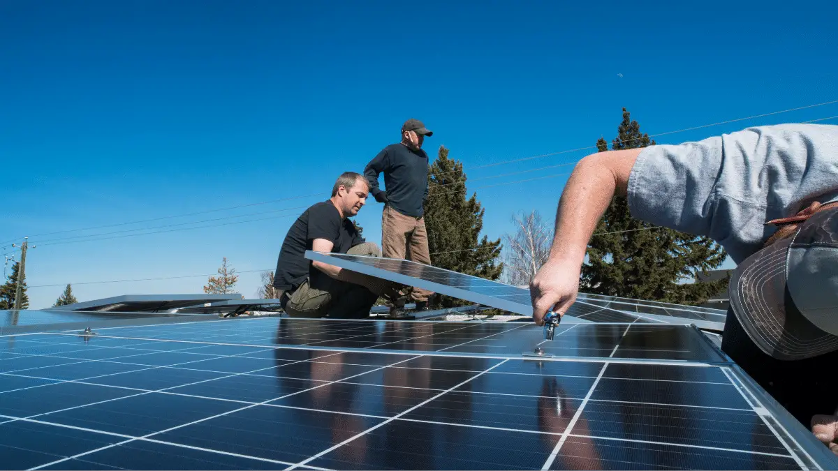 Solar panels installation