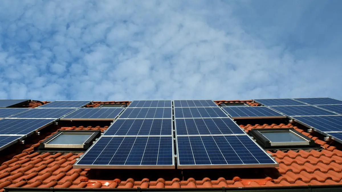 PV arrays on a roof