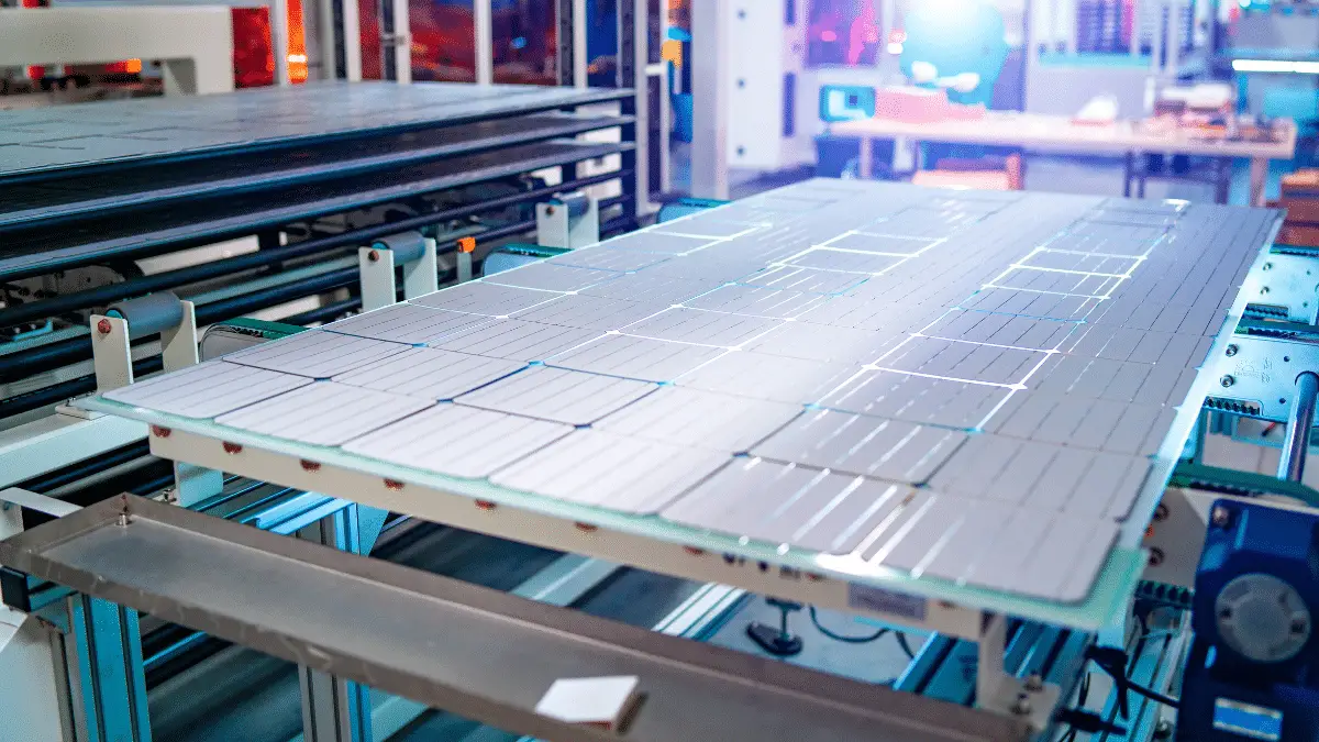 Production of solar panels