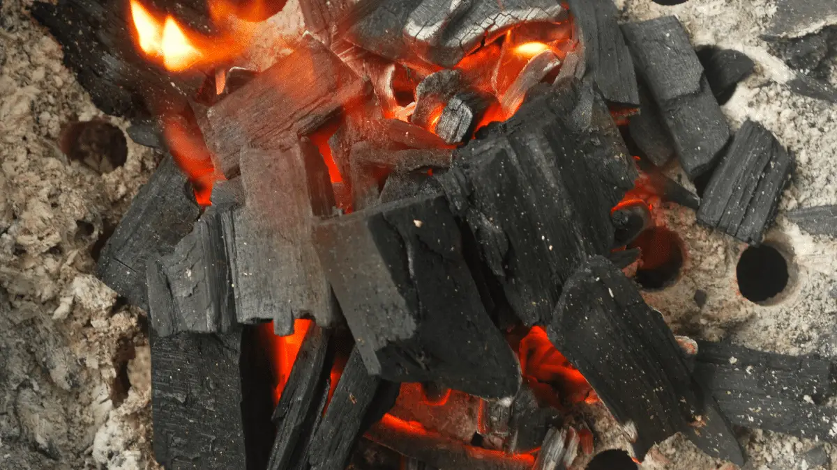 Wood charcoal is heat energy
