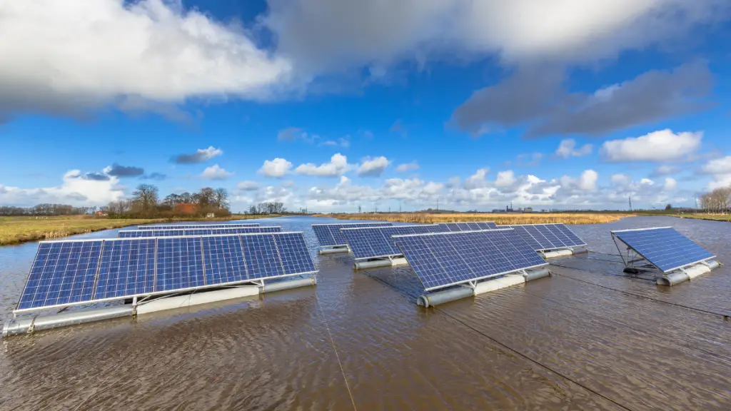 Floating solar panels