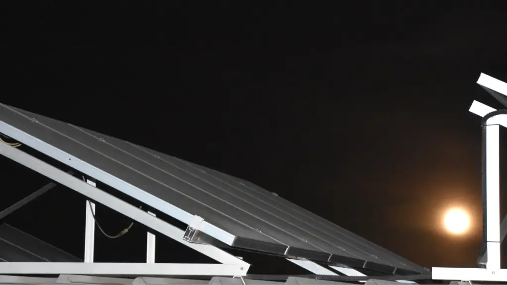 Solar panels at night