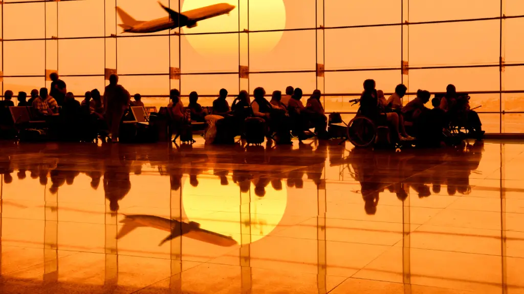 Airport sunset