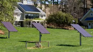 home solar system on a roof