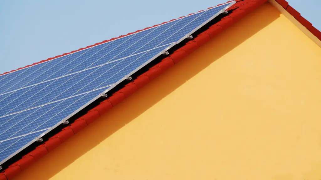 A photovoltaic system on a house roof