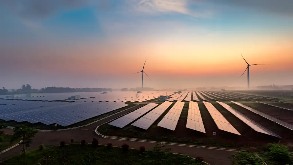 Before sunrise solar power plants