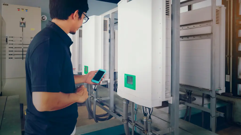 engineer operating string solar inverters