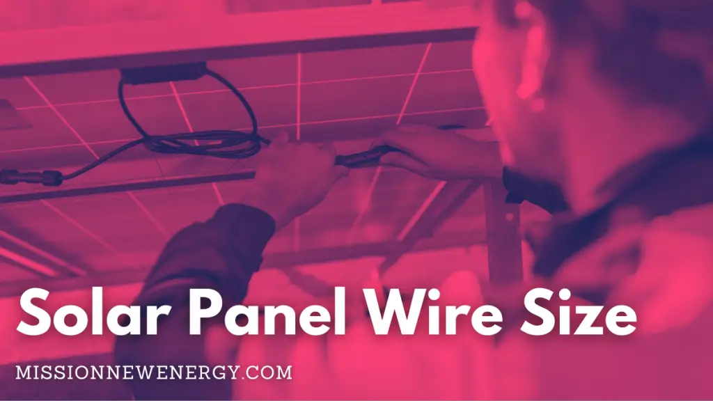 Solar Panel Wire Size