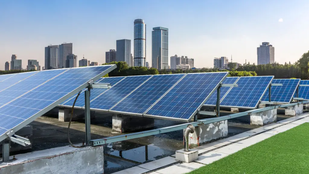 Solar panels charge batteries