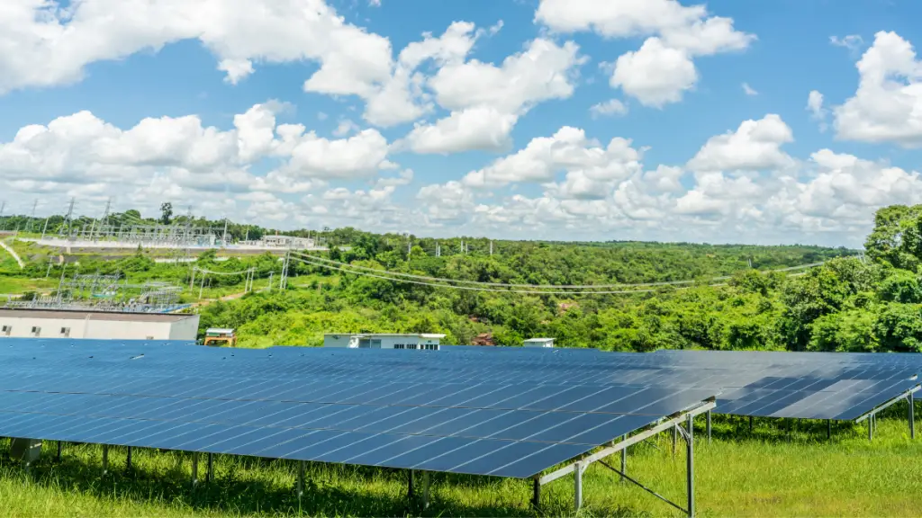 solar pv system produce energy in a field